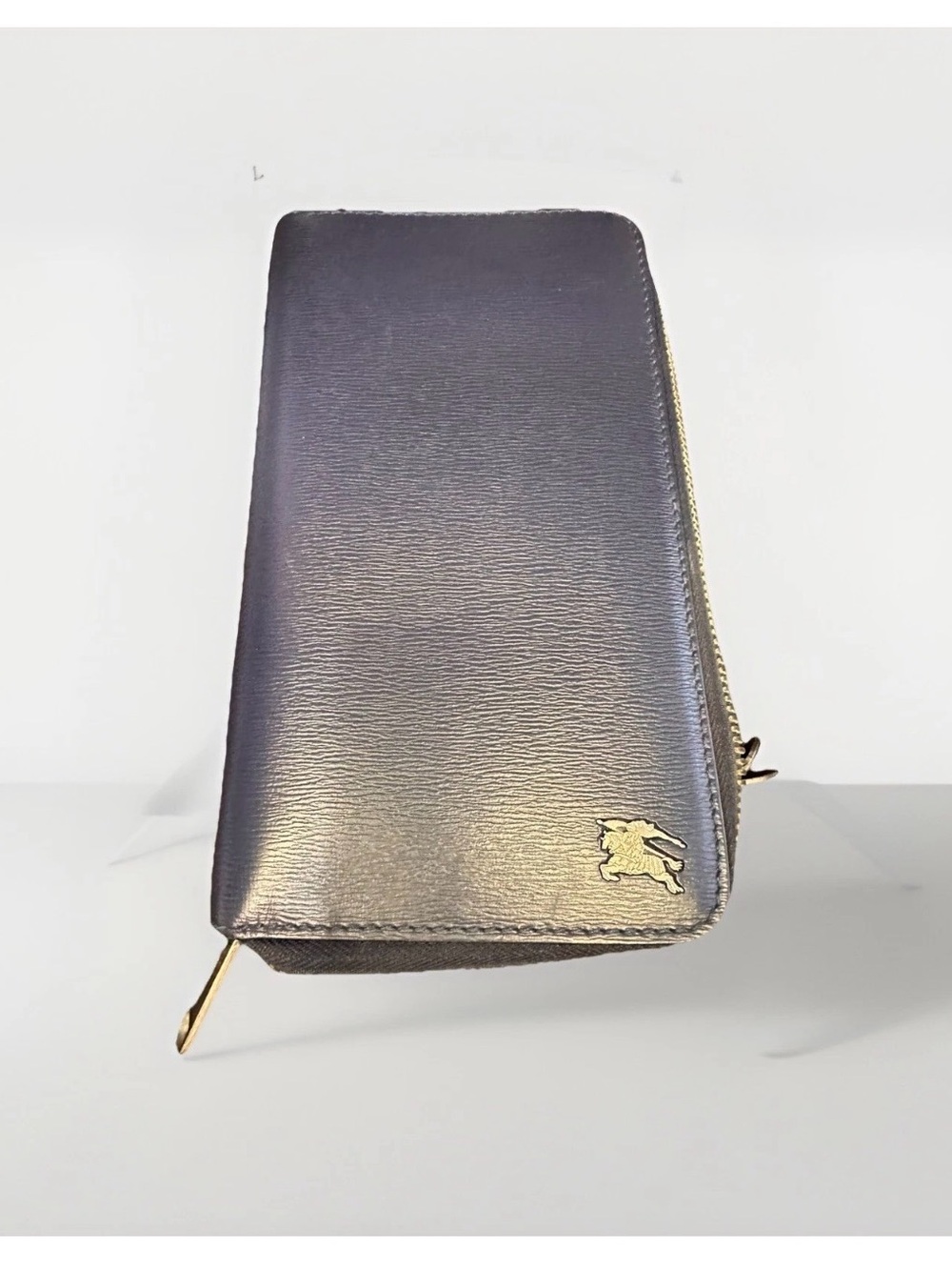 BURBERRY Blue LONG Travel Organizer WALLET in SAFFIANO LEATHER
